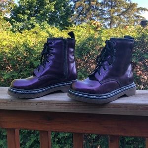 Dunnes Kids Purple Combat Military Boots